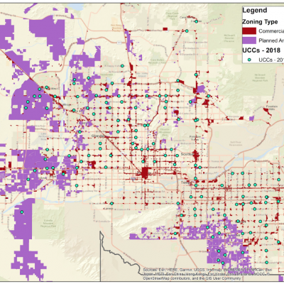 Maps of urgant care centers in Maricopa County, Arizona
