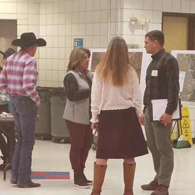 Students meet with community members